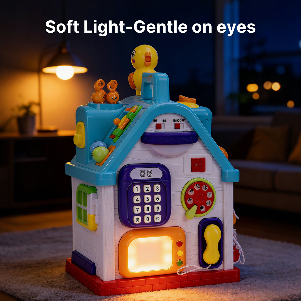 SaveJoy Montessori Activity Cube, 16-in-1 Interactive Baby Toys with Music, Educational Toddler Toys for 6-36 Months, Baby Girl Toys & Infant Learning Gift