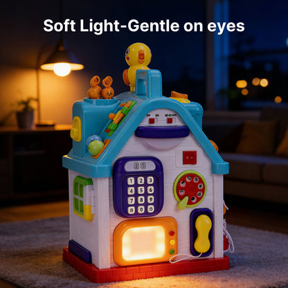 SaveJoy Montessori Activity Cube, 16-in-1 Interactive Baby Toys with Music, Educational Toddler Toys for 6-36 Months, Baby Girl Toys & Infant Learning Gift