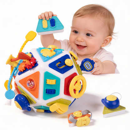 SaveJoy 22-in-1 Montessori Activity Cube, Sensory Busy Toy for Toddlers 3+, Interactive Learning Toy, Educational Gift for Boys and Girls