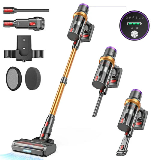 ORFELD Cordless Stick Vacuum Cleaner 45mins 350W 35Kpa Lightweight for Carpet Floor Pet Hair SV30