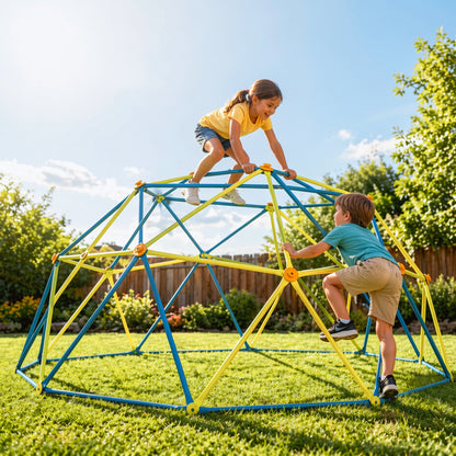 SaveJoy 12FT Climbing Dome for Kids, Toddler Play Set Outdoor Playground, Geometric Dome Climber Climbing Toys, Supports up to 800lbs