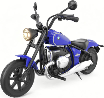 SaveJoy BMW Licensed 24V 9Ah Kids Ride On Motorcycle, Powered Off-Road Electric Dirt Bike with Removable Training Wheels and Suspension for Boys Girls Ages 3-8
