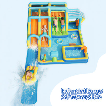 SaveJoy Bounce House with Blower, Inflatable Water Silde for Kids, Jump House Outdoor Toys for Backyard, 93247T