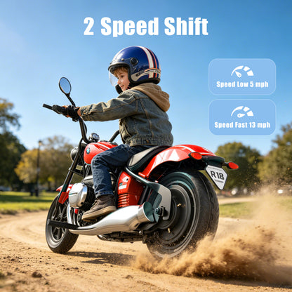 SaveJoy BMW Licensed 24V 9Ah Kids Ride On Motorcycle, Powered Off-Road Electric Dirt Bike with Removable Training Wheels and Suspension for Boys Girls Ages 3-8
