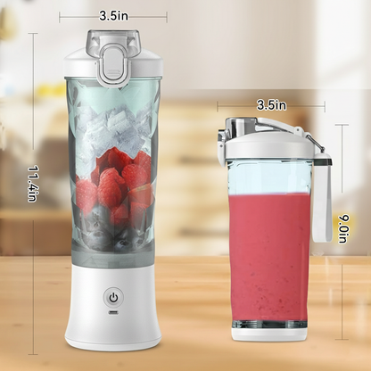 ORFELD Personal Portable Blender, Small Kitchen Appliances Blender Cup for Shakes and Smoothies Rechargeable Shaker Bottle, 20oz，White