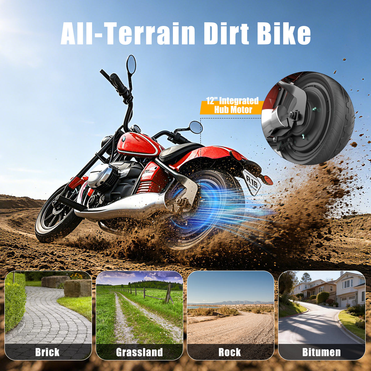 SaveJoy BMW Licensed 24V 9Ah Kids Ride On Motorcycle, Powered Off-Road Electric Dirt Bike with Removable Training Wheels and Suspension for Boys Girls Ages 3-8