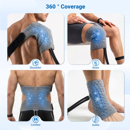 Orfeld 19QT Ice Machine for Knee after Surgery, Portable Cold Therapy Machine with Timer, Knee Replacement Recovery System, Cryotherapy Pain Relief with Cold Therapy Pad