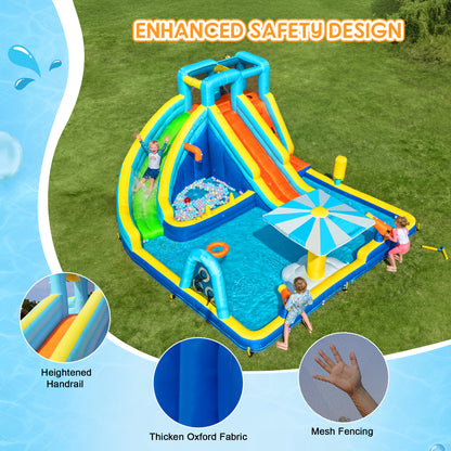 SaveJoy Bounce House with Blower, Inflatable Water Silde for Kids, Jump House Outdoor Toys for Backyard, 93245T