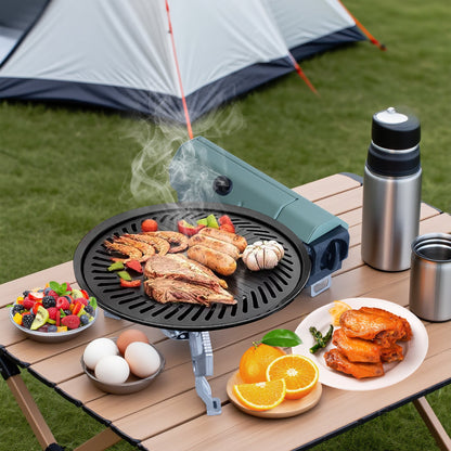 SaveJoy Tabletop Camping Stove, 1 Burner Portable Stove with Carrying Case, Foldable & Set up Butane Gas Stove