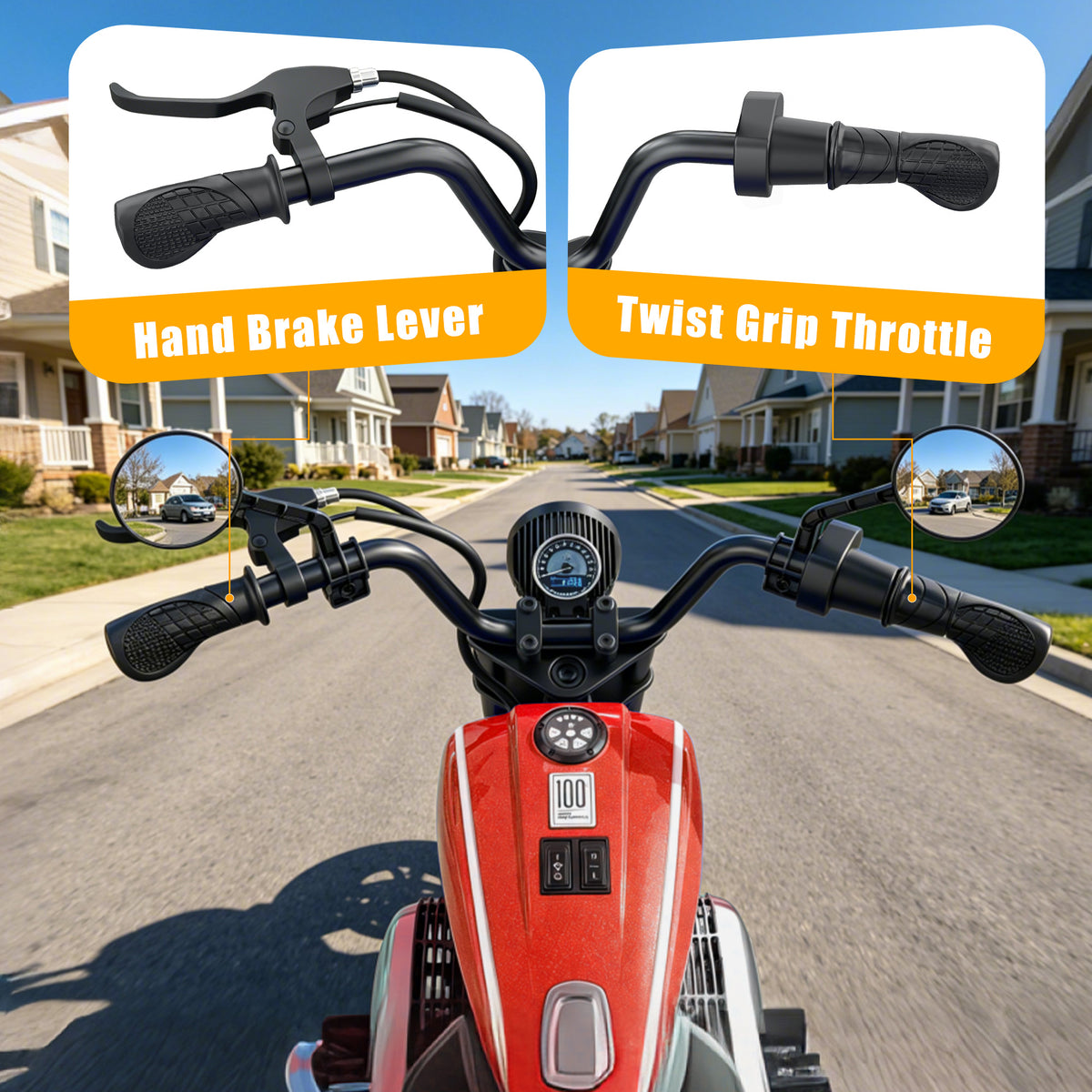 SaveJoy BMW Licensed 24V 9Ah Kids Ride On Motorcycle, Powered Off-Road Electric Dirt Bike with Removable Training Wheels and Suspension for Boys Girls Ages 3-8