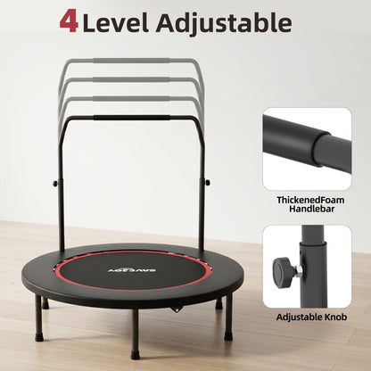 SaveJoy 40'' Rebounder Trampoline for Adults, Mini Trampoline for Adults Kids, Exercise Workout Fitness Trampolines