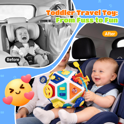 SaveJoy 22-in-1 Montessori Activity Cube, Sensory Busy Toy for Toddlers 3+, Interactive Learning Toy, Educational Gift for Boys and Girls