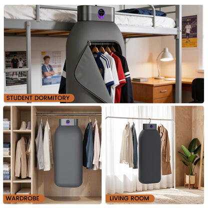 ORFELD Portable Clothes Dryer, Small Dryer with Remote Control, Compact Foldable Travel Clothes Dryer with Dry Bag for Travel&Home