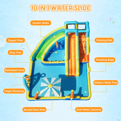 SaveJoy Bounce House with Blower, Inflatable Water Silde for Kids, Jump House Outdoor Toys for Backyard, 93245T