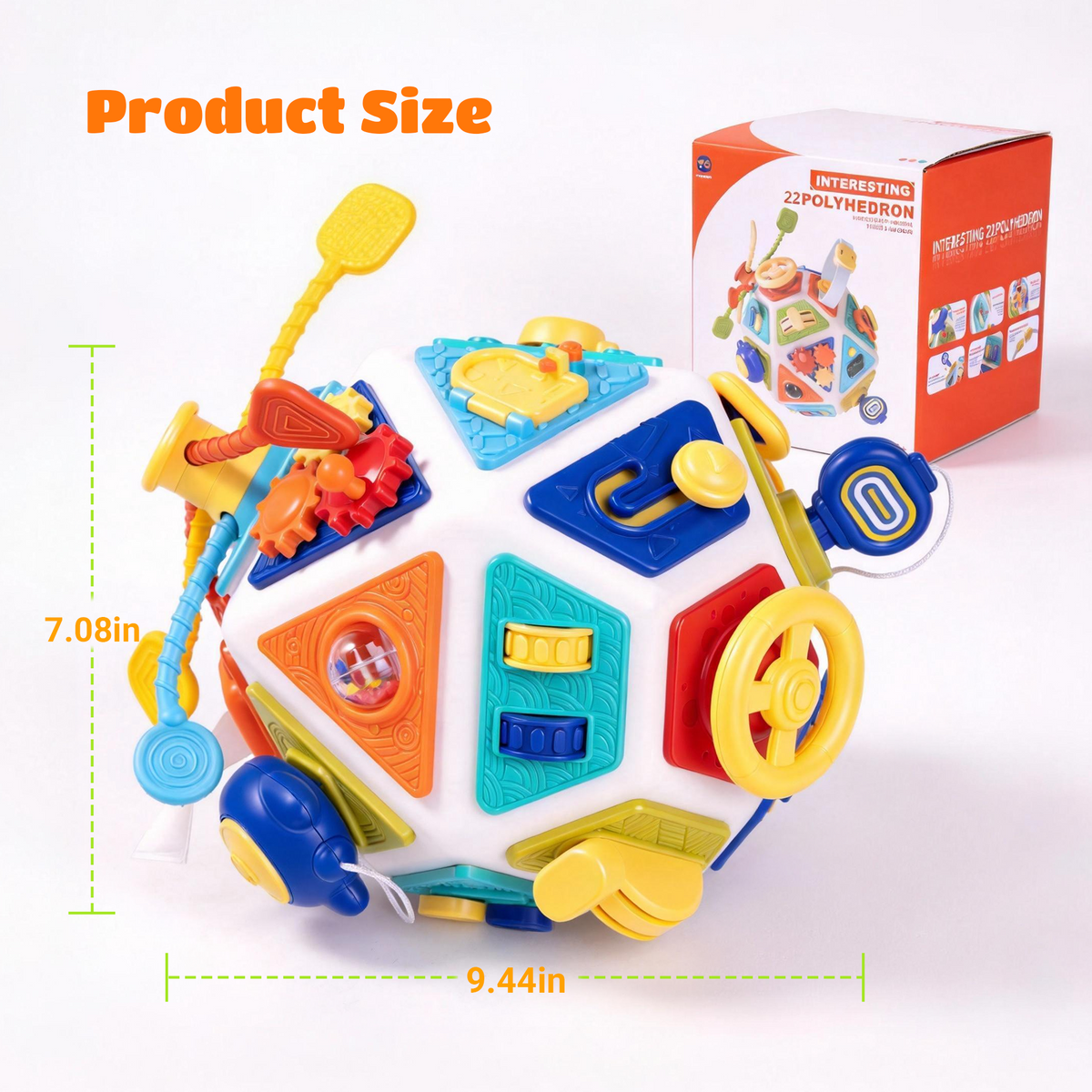 SaveJoy 22-in-1 Montessori Activity Cube, Sensory Busy Toy for Toddlers 3+, Interactive Learning Toy, Educational Gift for Boys and Girls
