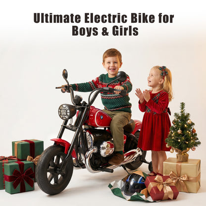SaveJoy BMW Licensed 24V 9Ah Kids Ride On Motorcycle, Powered Off-Road Electric Dirt Bike with Removable Training Wheels and Suspension for Boys Girls Ages 3-8
