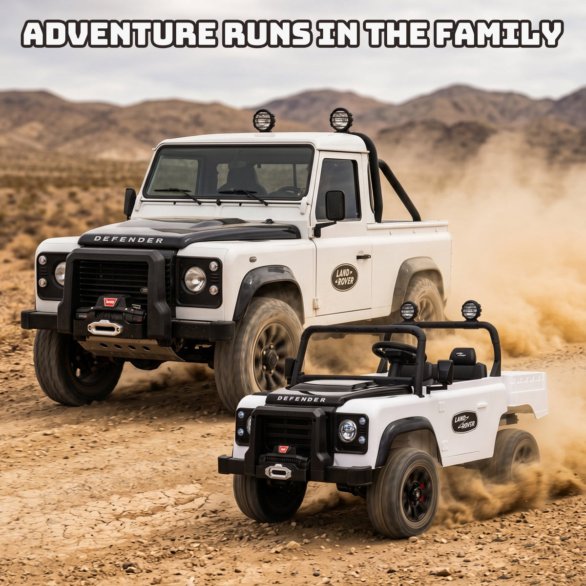 SaveJoy Licensed Land Rover Defender 24V 2-Seater Ride-On, 4WD 400W Electric Truck with Motorized Dump Bed & Remote,White