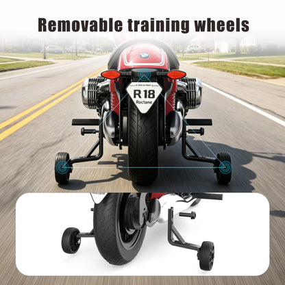 SaveJoy BMW Licensed 24V 9Ah Kids Ride On Motorcycle, Powered Off-Road Electric Dirt Bike with Removable Training Wheels and Suspension for Boys Girls Ages 3-8