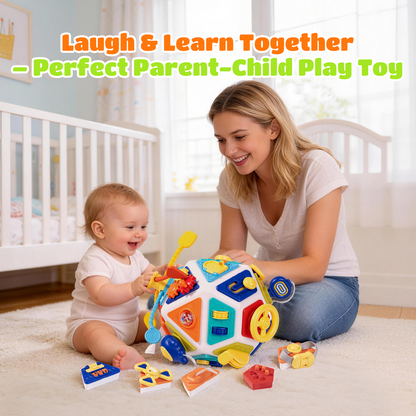 SaveJoy 22-in-1 Montessori Activity Cube, Sensory Busy Toy for Toddlers 3+, Interactive Learning Toy, Educational Gift for Boys and Girls