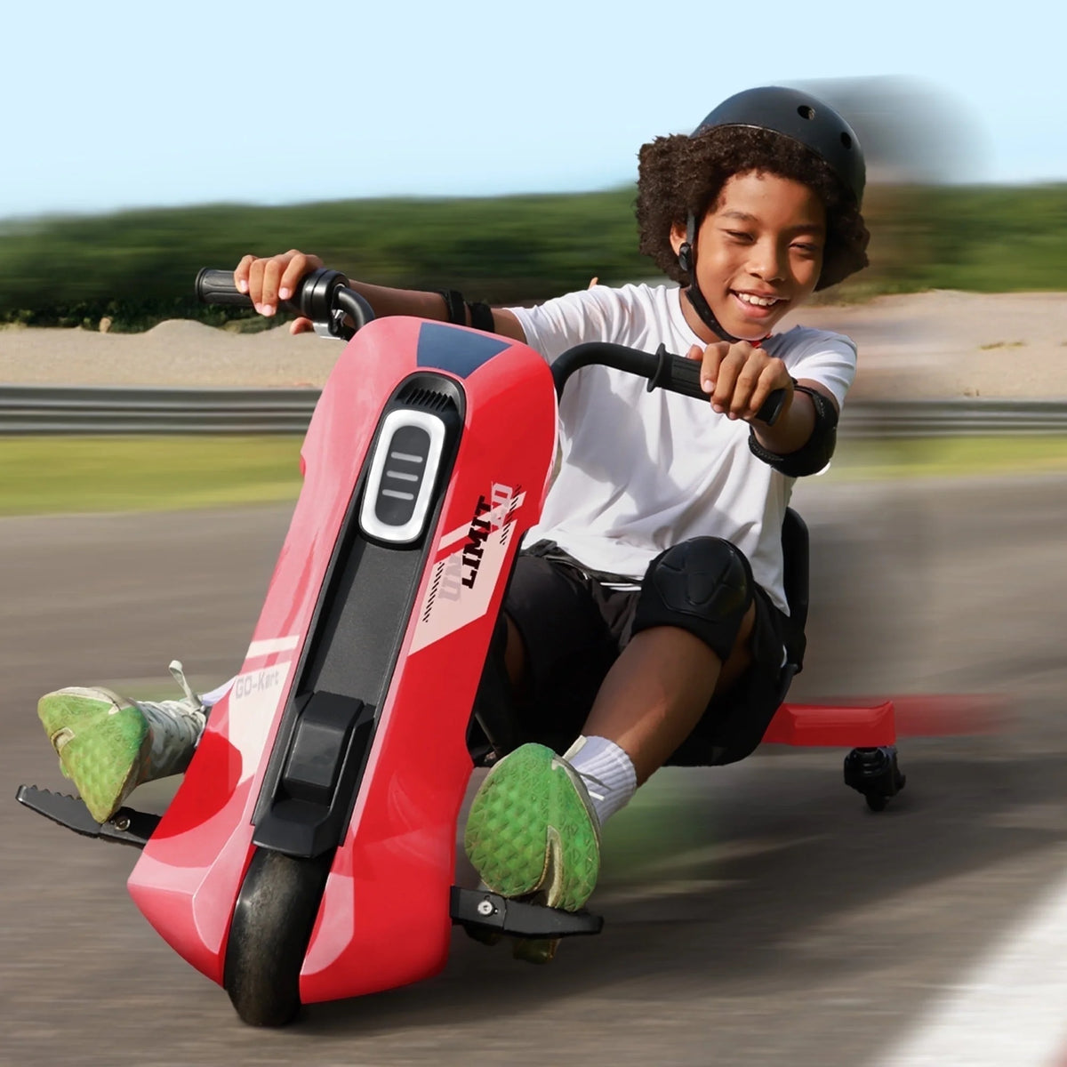 ORFELD 24V Electric Kids Go Kart for Ages 6+, High-Power Battery Ride On Toy with Safety Belt, Drift Cart Gift for Boys & Girls,Red