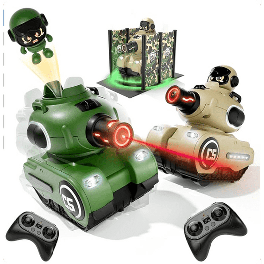 SaveJoy RC Battle Tanks 2 Pack，Remote Control Military Tank，Gift for Boys Girls 8-12