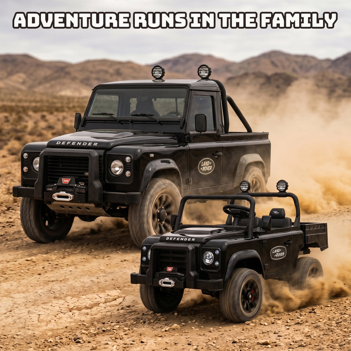 SaveJoy Licensed Land Rover Defender 24V 2-Seater Ride-On, 4WD 400W Electric Truck with Motorized Dump Bed & Remote, Black
