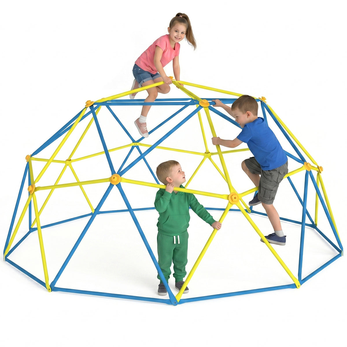 SaveJoy 12FT Climbing Dome for Kids, Toddler Play Set Outdoor Playground, Geometric Dome Climber Climbing Toys, Supports up to 800lbs