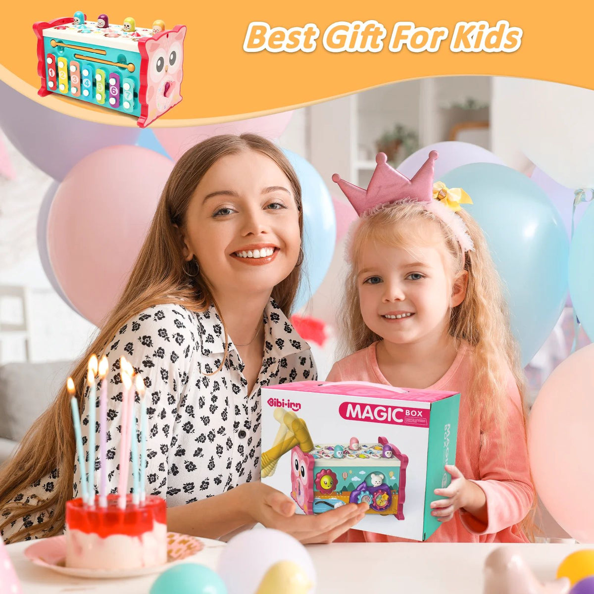 ORFELD Learning Toys 8 in 1 Baby Busy Toys Toddler Educational Gifts for Kids 1- 3Y Boys & Girls