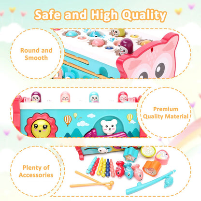 ORFELD Learning Toys 8 in 1 Baby Busy Toys Toddler Educational Gifts for Kids 1- 3Y Boys & Girls