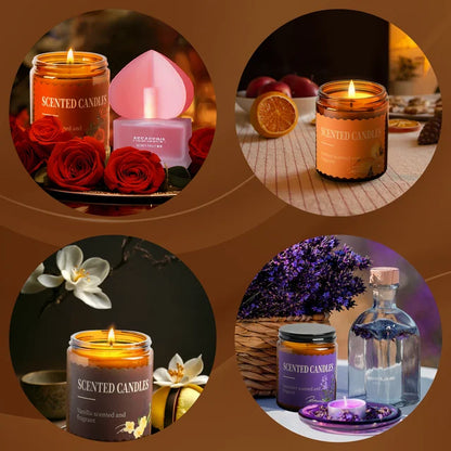 ORFELD Scented Candles Set, 4 Pack 32oz Soy Candles for Home Scented, Gifts for Women Men