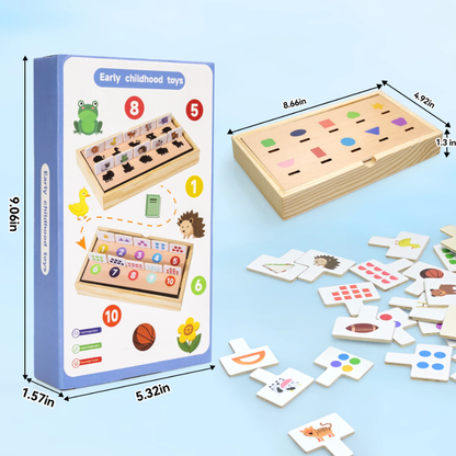 SaveJoy Montessori Wooden Shape Sorter for Toddlers, Cognitive & Fine Motor Skills STEM Toy, Perfect Birthday Gift for Kids
