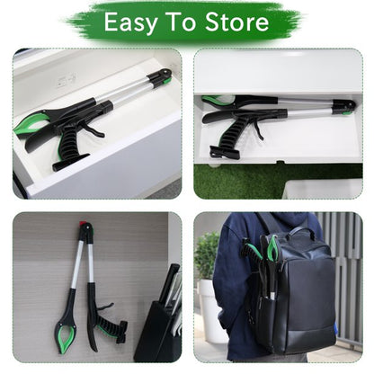 ORFELD Foldable Grabber Tool 2 Pack, 32" Trash Picker Reaching Aid with Shoehorn