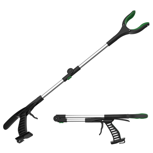 Reacher Grabber Pickup Tool, ORFELD 32" Foldable Arm Extension Grabber with Shoe Horn, Trash Picker, Ideal for the Elderly and Disabled People