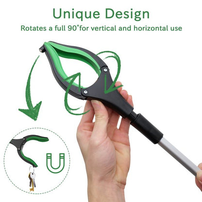 Reacher Grabber Pickup Tool, ORFELD Foldable 32" Trash Claw Picker, Reaching Aid Tool with Shoehorn for the Disabled