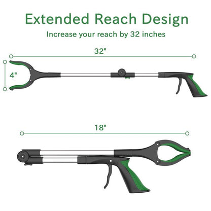 ORFELD 32" Folding Grabber Reacher, Extra Long Arm Extension Reaching Tool for The Disabled